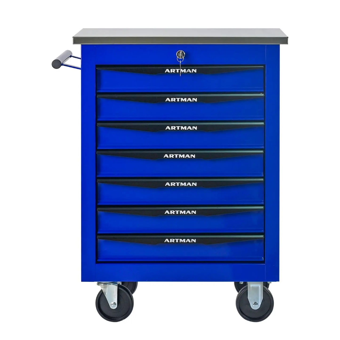 7 Drawer Rolling Tool Box Hardware Storage Tool Cabinet, Heavy Duty Steel Metal Cart, Lockable, Shop Garage NEW，red