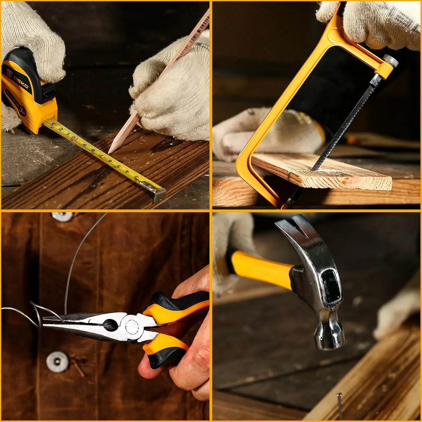 Home Mechanic Toolbox with 12V Power Cordless Drill Hand Repair Tools Sets Combo Kits Storage Organizer Drawer Case