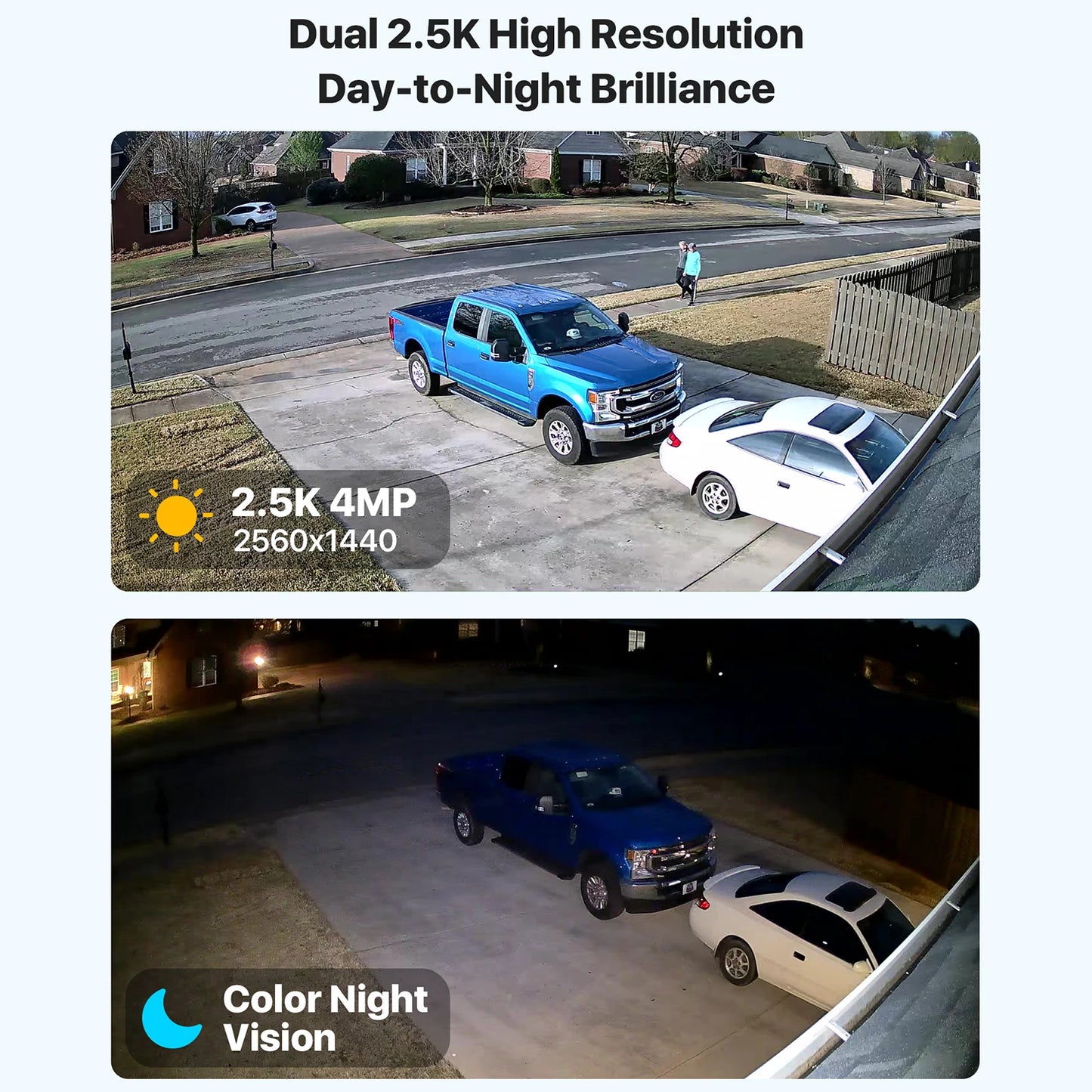 ZOSI C298 4K 8MP Dual-Lens(2x4MP) Wired WiFi PTZ Security Camera Outdoor with Wide Angle 8X Hybrid Zoom 360 Surveillane Cam