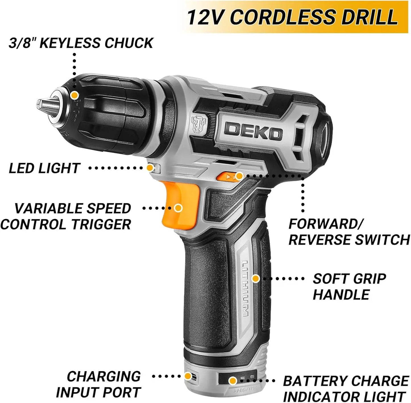 Home Mechanic Toolbox with 12V Power Cordless Drill Hand Repair Tools Sets Combo Kits Storage Organizer Drawer Case