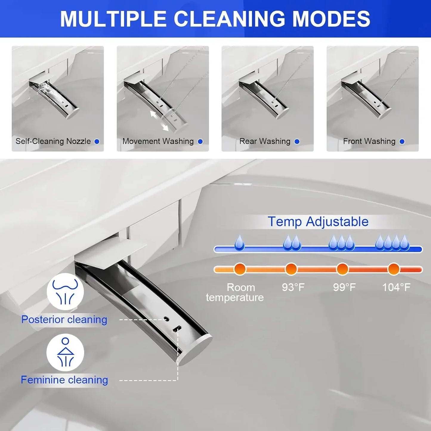 Smart Toilet with Bidet Built in, Bidet Toilet with Foam Shield, Auto Open/Close Lid & Dual Flush, Instant Warm, Customized