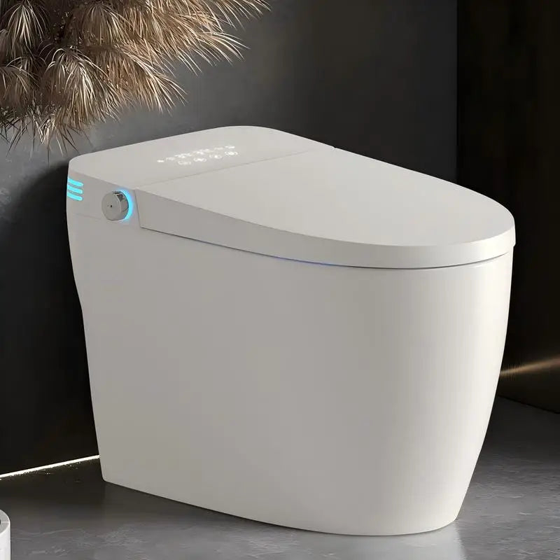 Tankless Smart Toilet with Built-in Bidet, One-piece Design, Auto Flush, Auto Open/Close, Heated Seat, Warm Water & Dry,