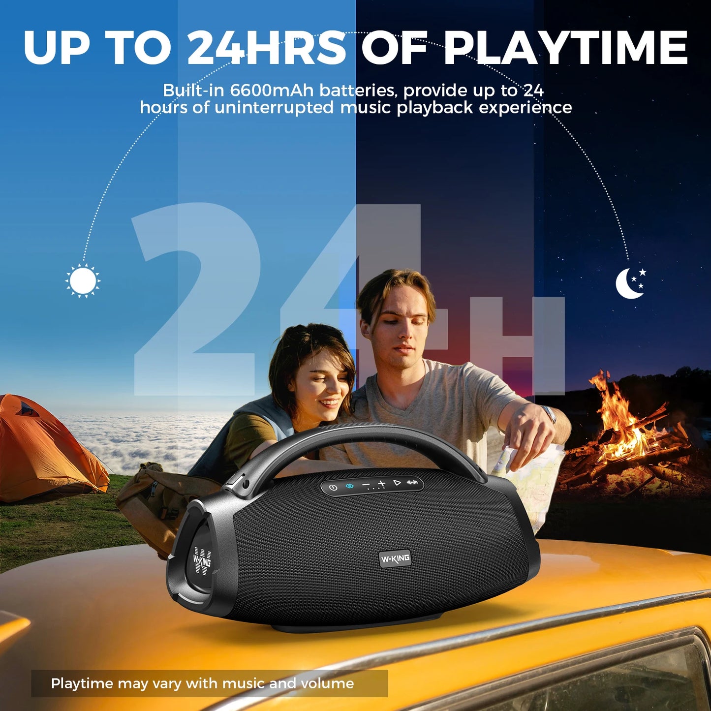 W-KING X20S 140W RMS Portable Bluetooth Speakers, Massive Bass Party Boombox IPX7 Waterproof Speaker Large, Loud Outdoor Party Box