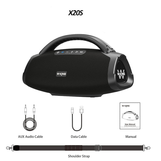 W-KING X20S 140W RMS Portable Bluetooth Speakers, Massive Bass Party Boombox IPX7 Waterproof Speaker Large, Loud Outdoor Party Box